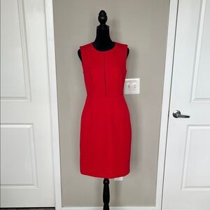 J. Crew Vibrant Red Midi Dress